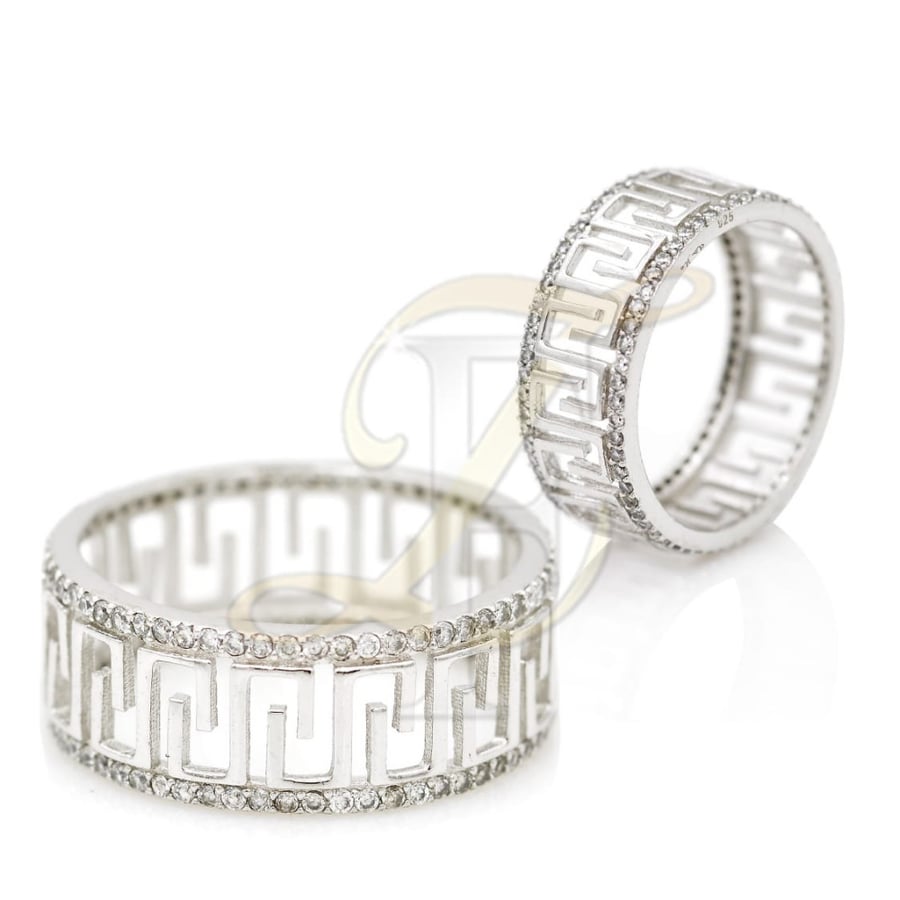 Double zircon silver 925 karat