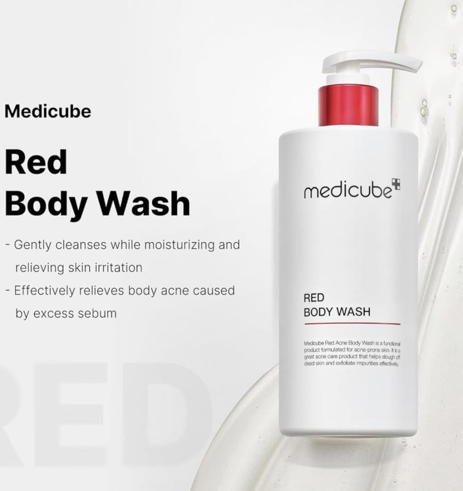 غسول الجسم ميديكوب Red Acne لعلاج حب الشباب وتقشير البشرة – 400 مل