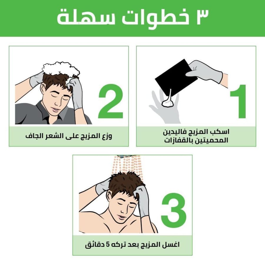 غارنييه شامبو صبغة الشعر اسود بني 3.0 للرجال