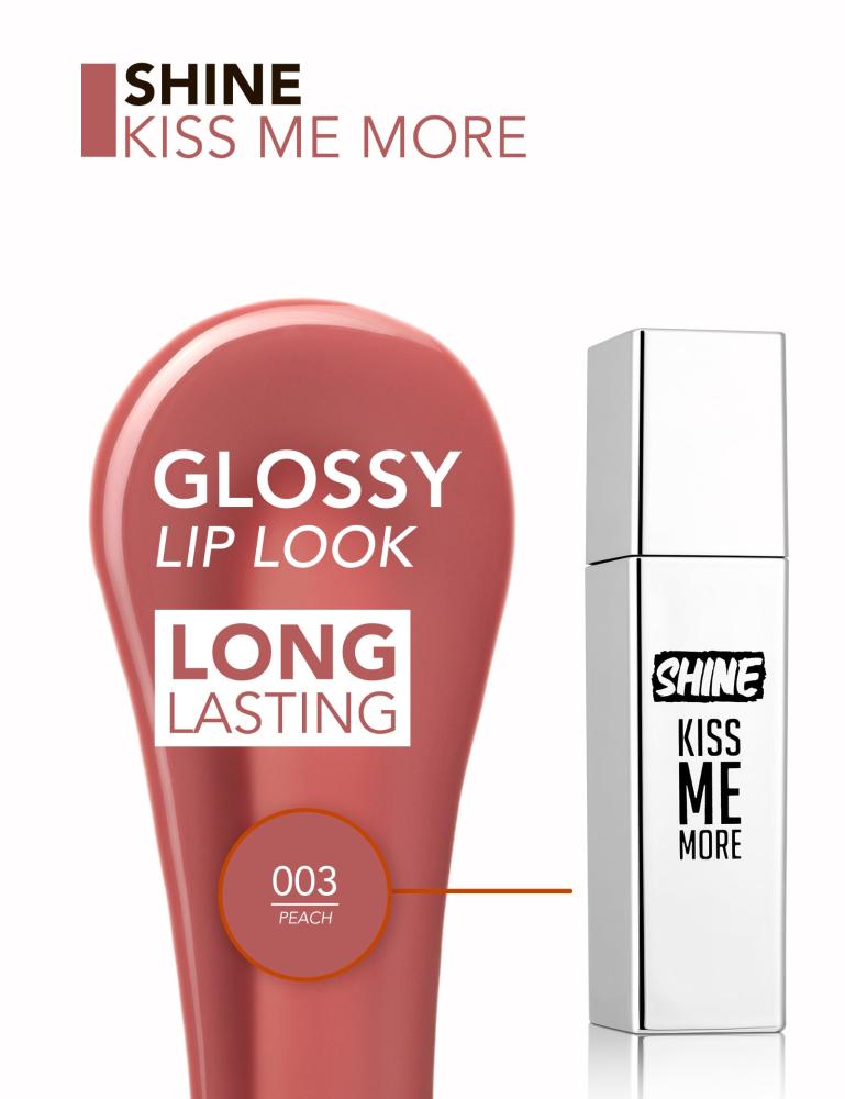 أحمر شفاه سائل "بيتش شاين" (Peach Shine) من مجموعة "كيس مي مور" (Kiss Me More) من فلورمار - درجة 003