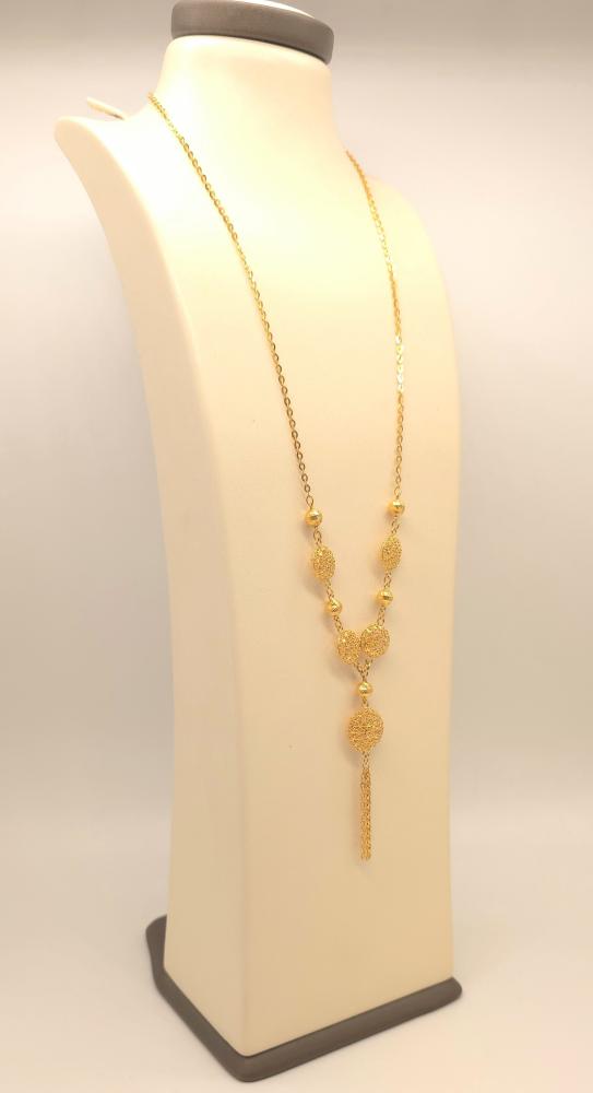 21-karat gold necklace, weighing 12.32 grams