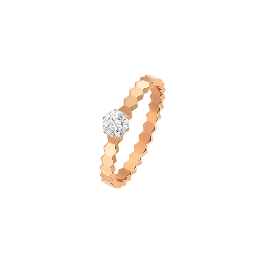 A ring with two diamonds