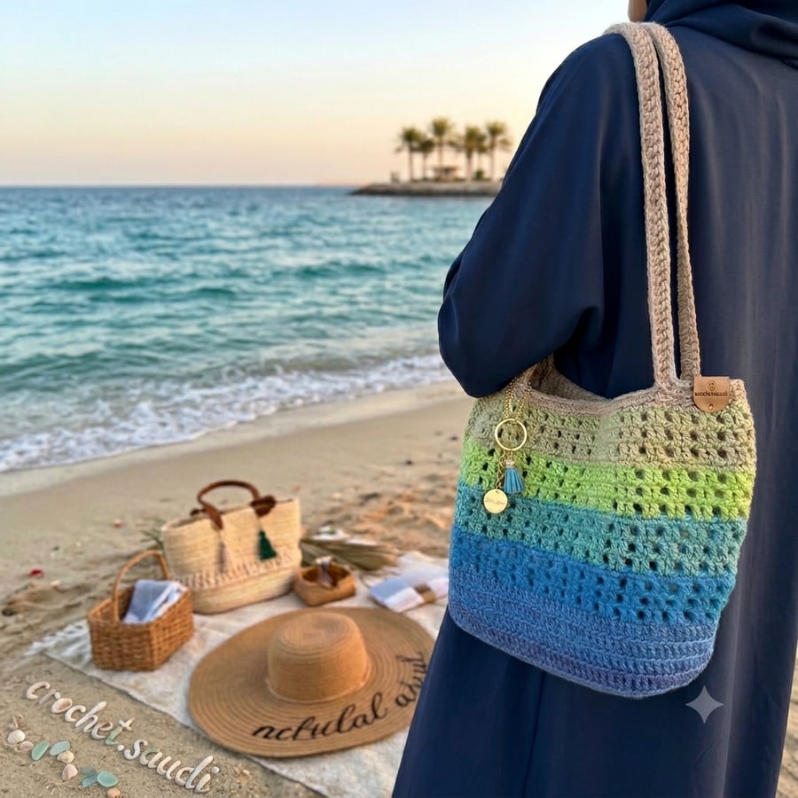 شنطة كتف لون المحيط