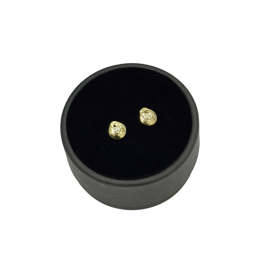 Gold earrings 18 karat | weight 0.58 grams | K053