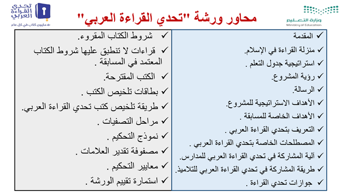 ورشة تحدي القراءة العربي