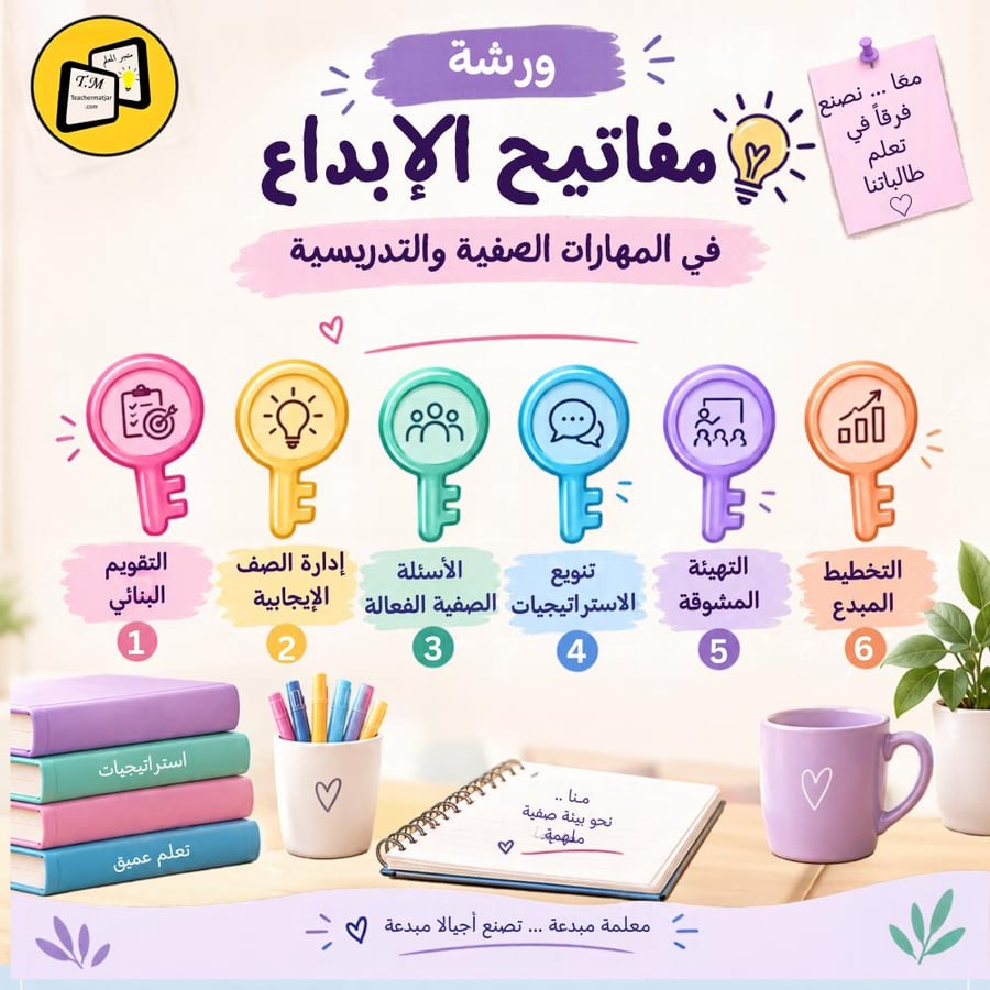 ورشة مفاتيح الإبداع في المهارات الصفية والتدريسية