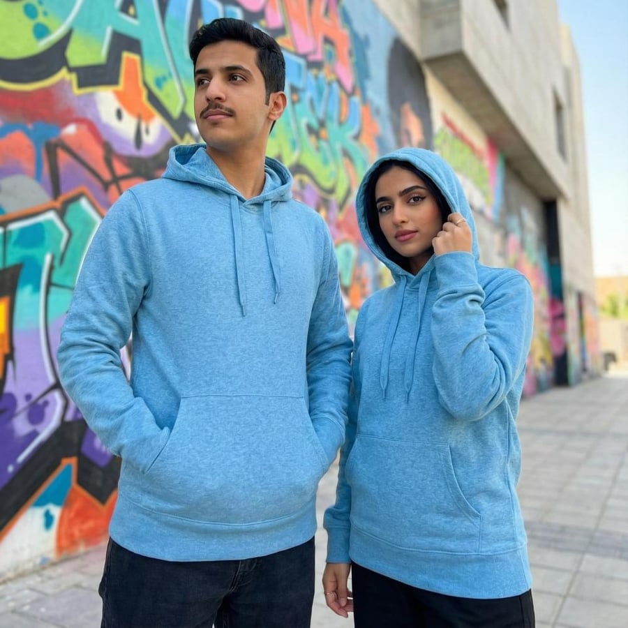 بلوفرات سماوي مخلوط جملة للطباعة والتطريز