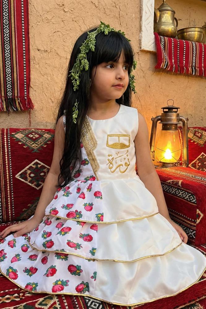 أجمل ملابس رمضان وقرقيعان بناتي بنقشة الشالكي الوردي