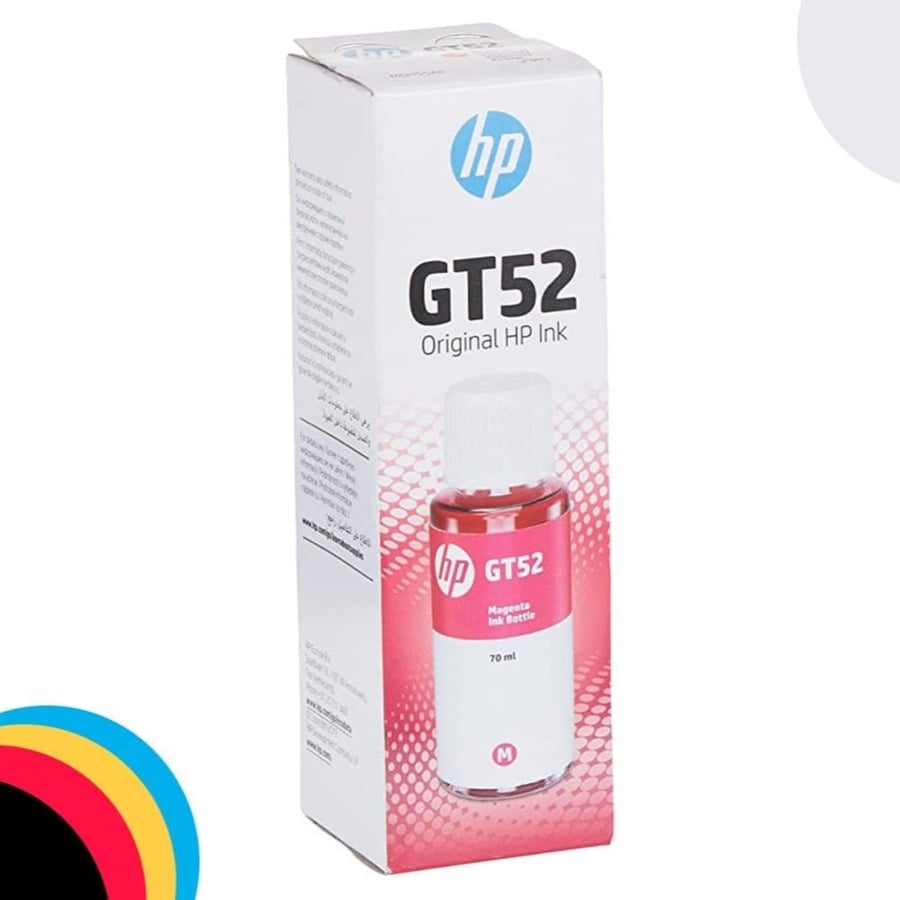 أفضل حبر اتش بي GT52 الأصلي أحمر لطباعة ملونة مذهلة.