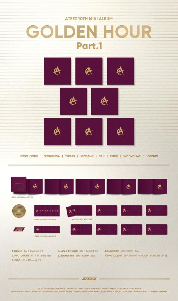 Ateez - GOLDEN HOUR version of the digipak