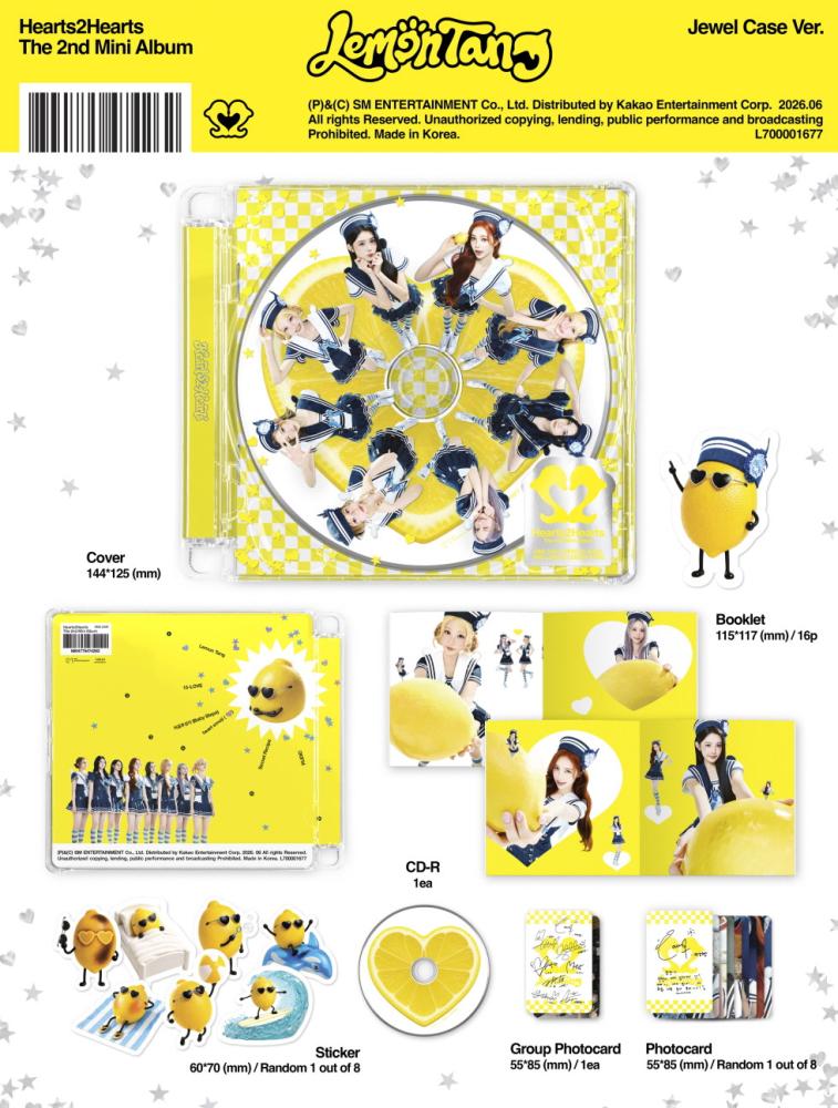 البوم Hearts2Hearts هارت تو هارت - LEMON TANG النسخة Jewel Case