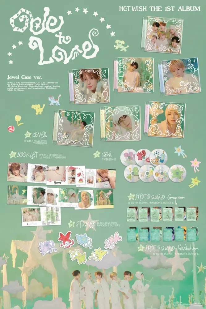 البوم nct wish انسيتي ويش - Ode to Love نسخة Jewel Case
