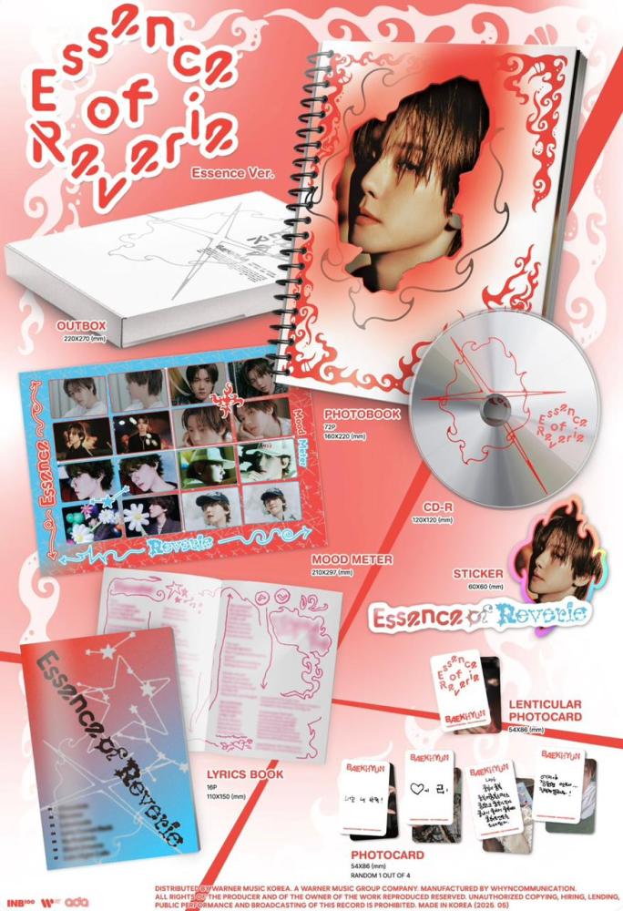ألبوم BAEKHYUN - بيكهيون - نسخة الفوتوبوك Essence of Reverie .