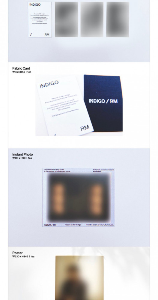 البوم RM نامجون - indigo نسخة الفوتوبوك