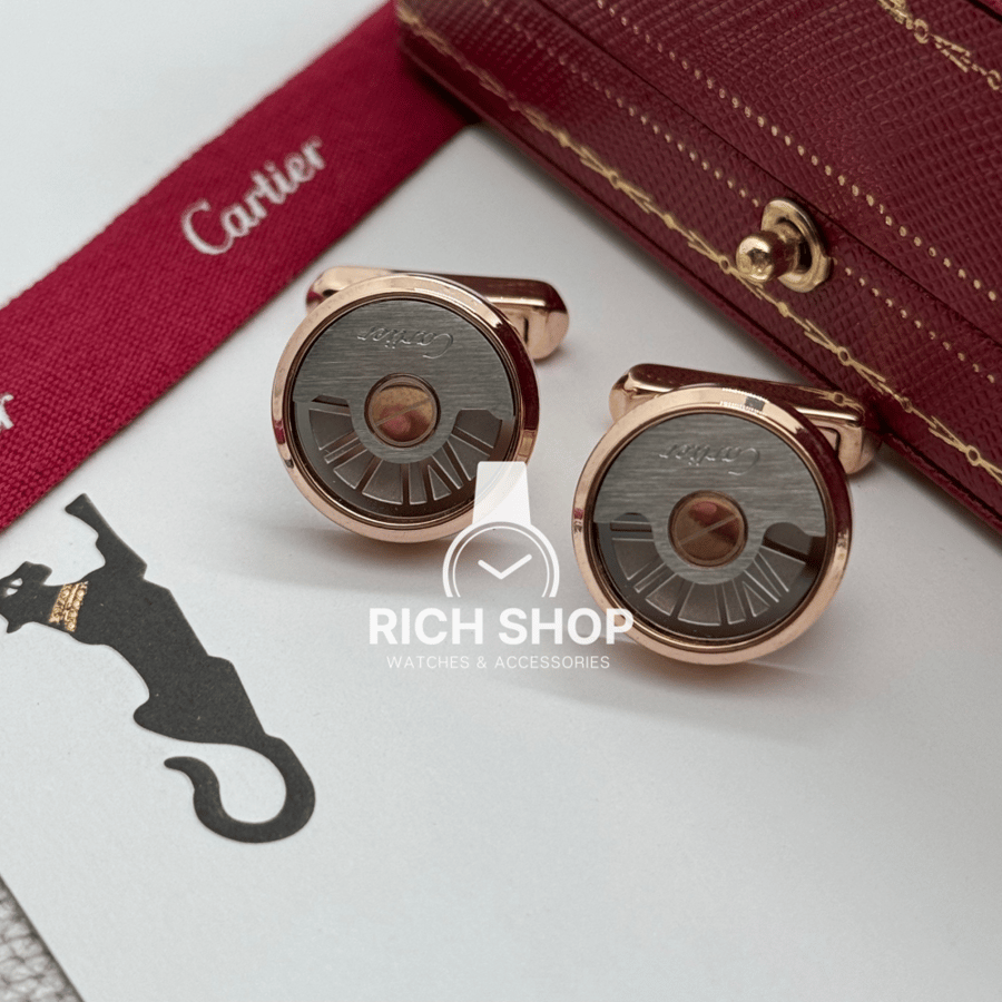 Bronze Cabochon Cartier on silver