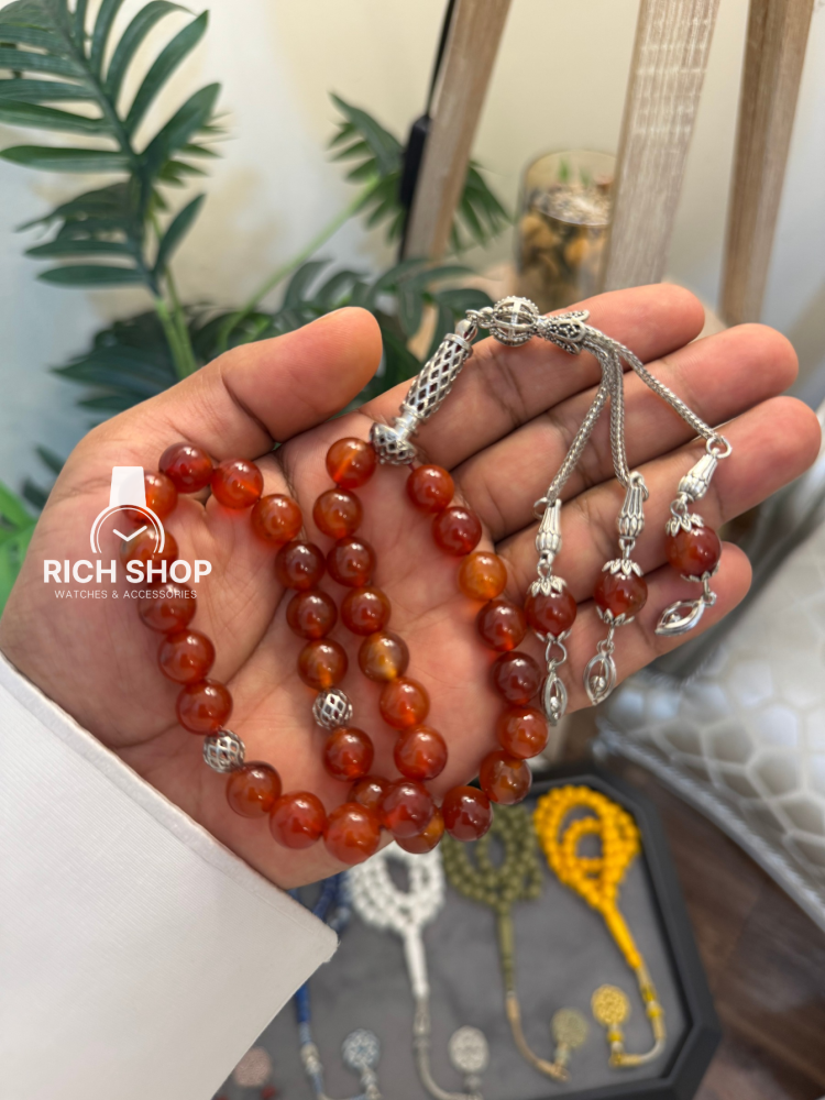 Agate prayer bead
