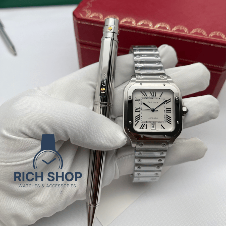 Cartier Santos watch and pen set