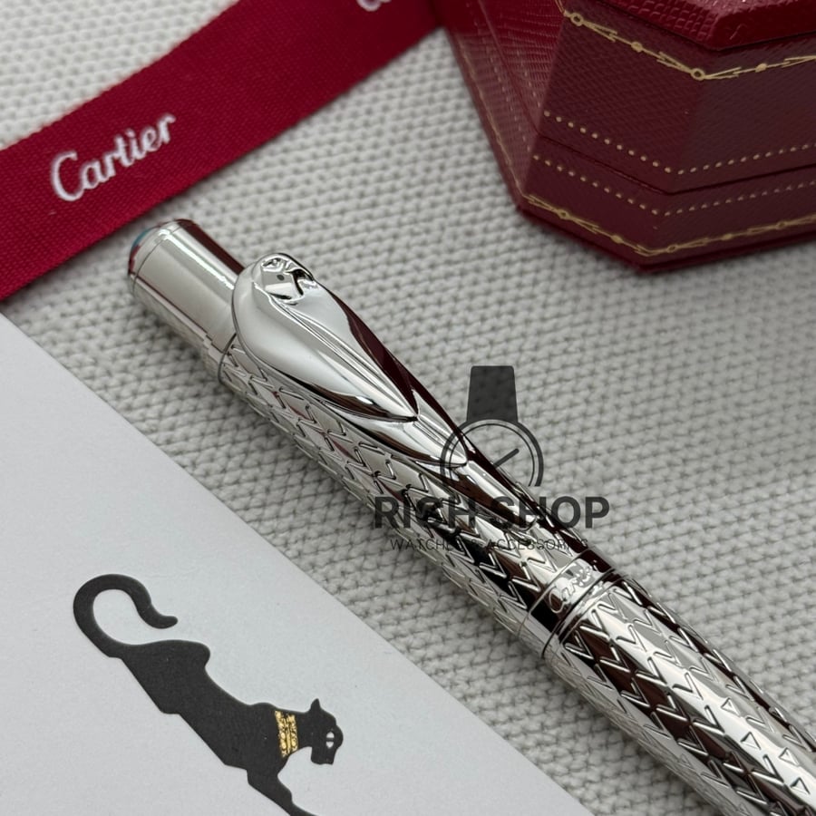Cartier pen, Falcon edition, in silver color