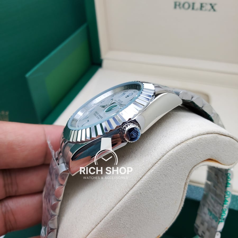 Rolex Datejust watch with Arabic numerals