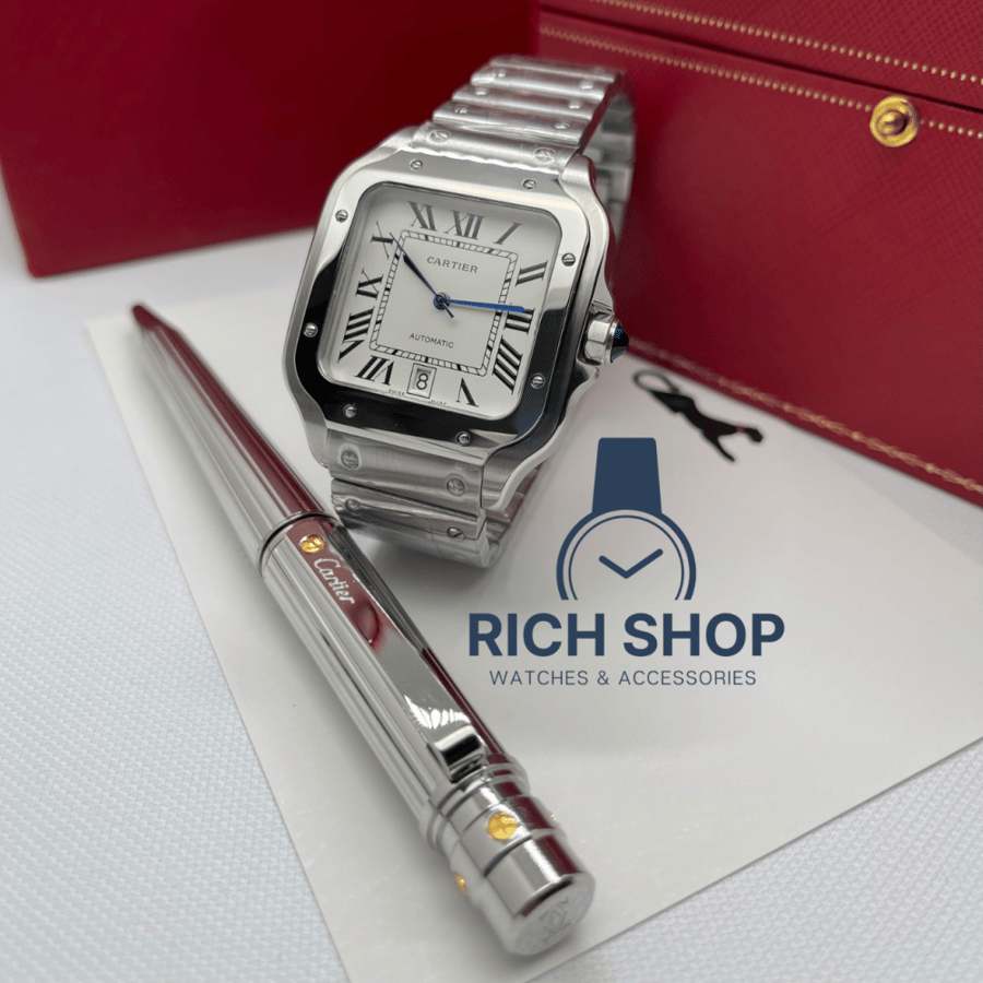 Cartier Santos watch and pen set