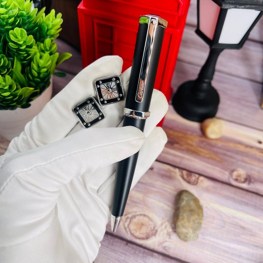 Cartier pen set + cufflinks