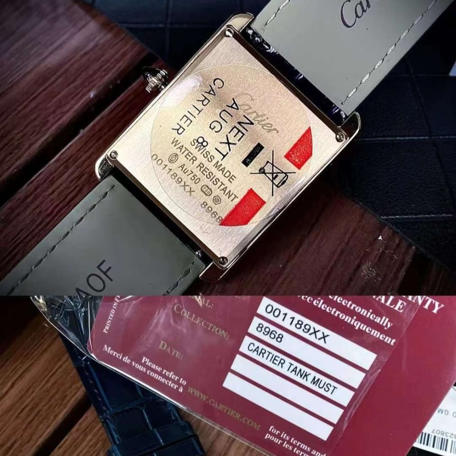 Cartier Tank watch, used