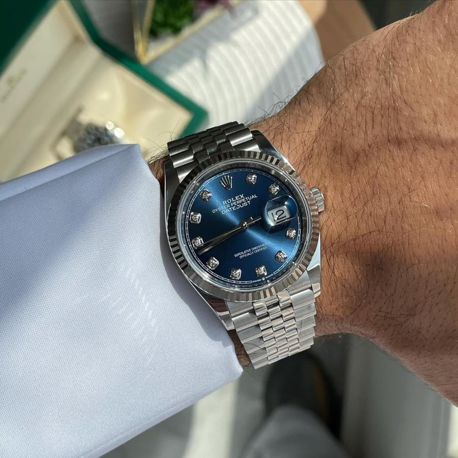 Rolex Datejust watch in the middle