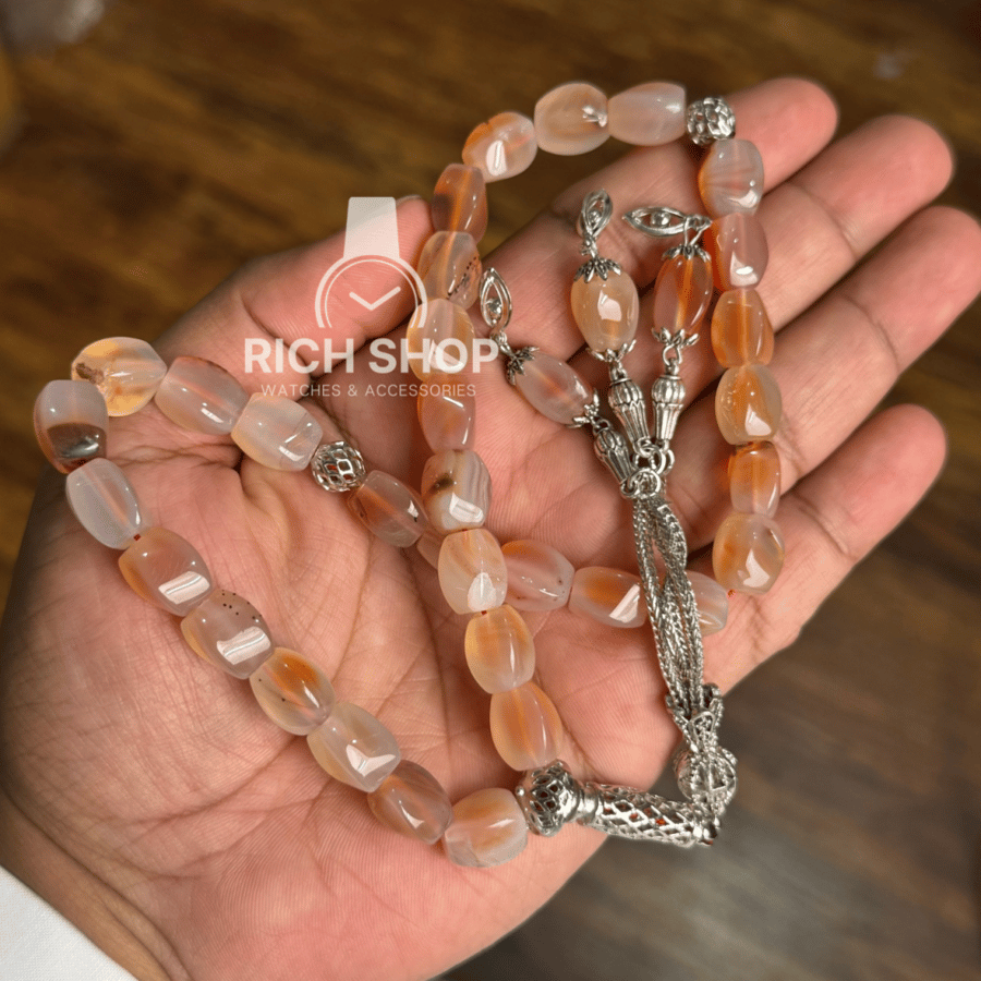 Agate prayer bead