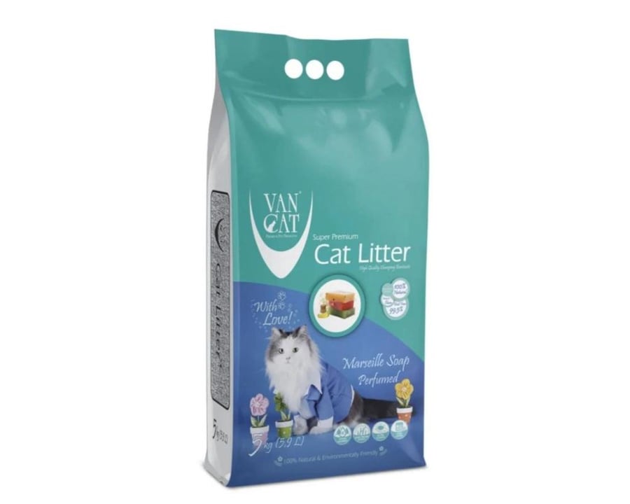 فان كات رمل للقطط عالي التكتل برائحة صابون المرسيليا van cat