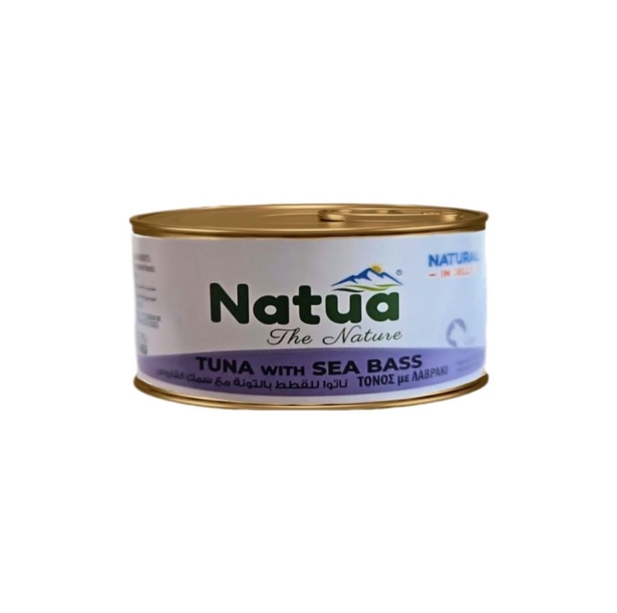 ناتوا طعام رطب للقطط بالتونة وسمك القاروص 85g