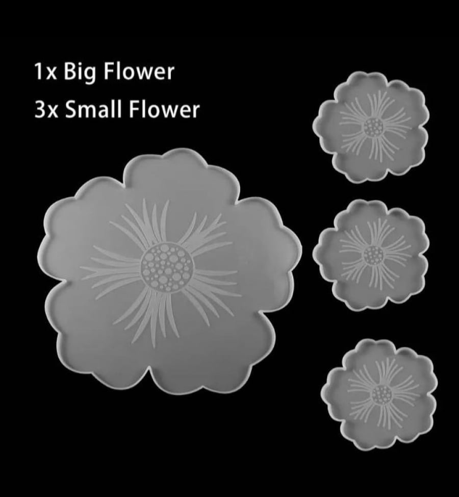Silicone flower / resin mold (4 pieces)