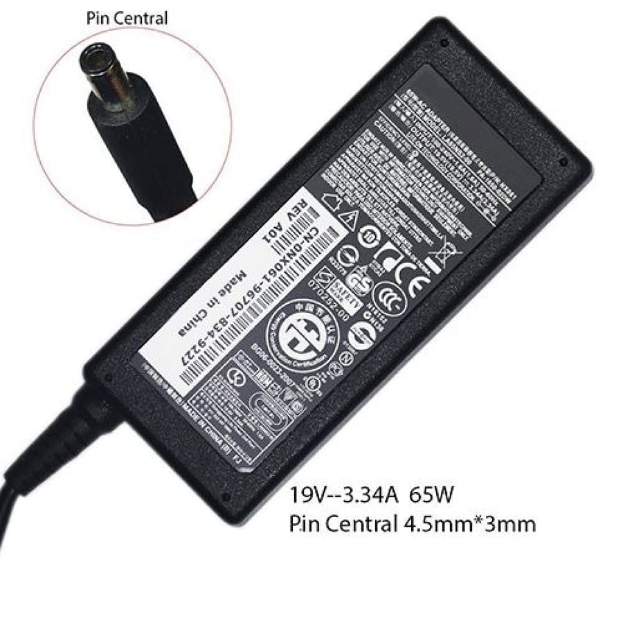 شاحن لابتوب ديل 19.5V 3.34A