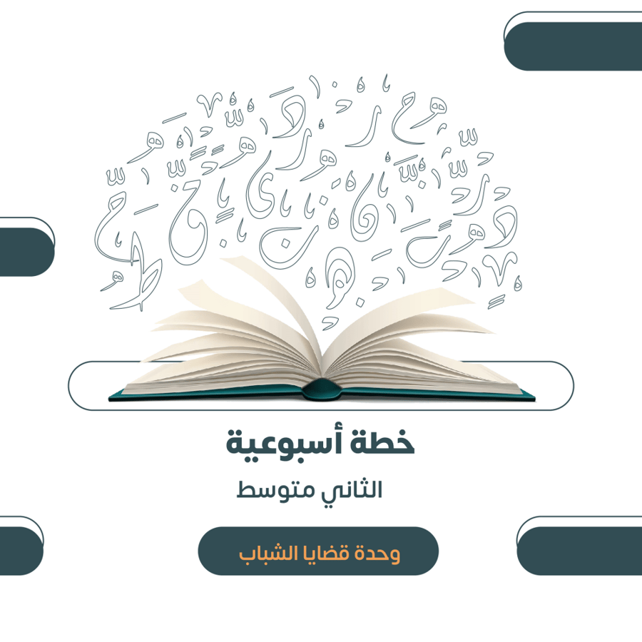 Weekly plan for my language of eternity second intermediate unit (Youth issues) 1446 AH
