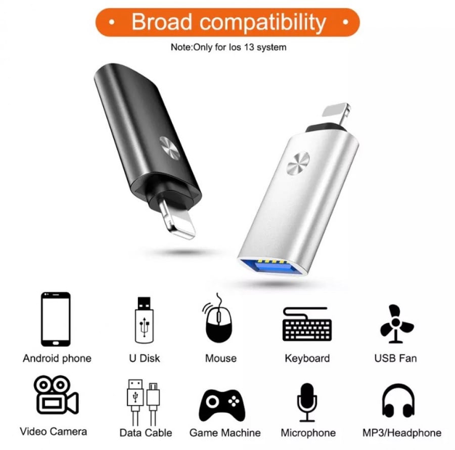 مدخل usb للأيفون والأيباد - USB adapter for iPhone and iPad
