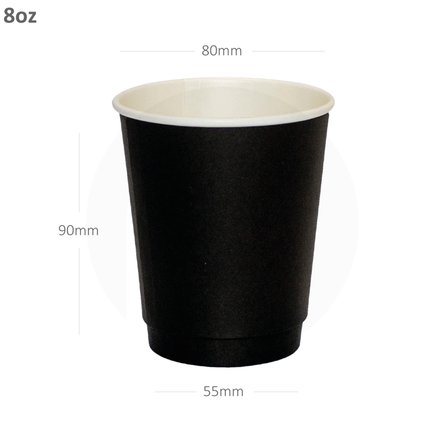 Paper cups 8 ounces double carton 1000 pieces without lid