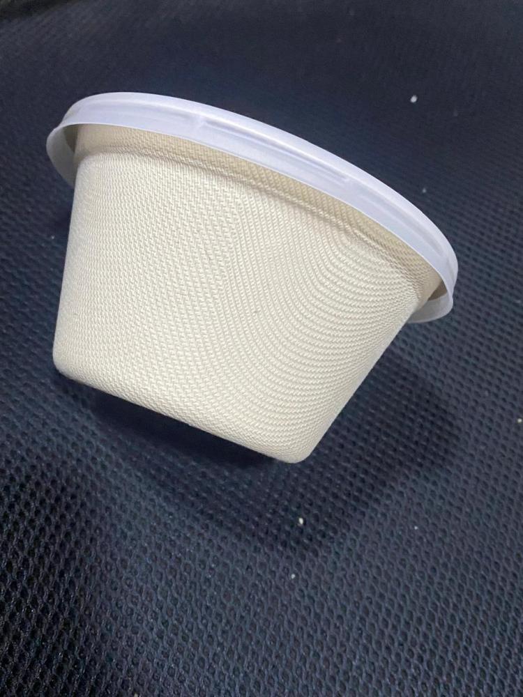 Sugarcane bowl 12 ounces with PP lid, 1000 pieces in carton