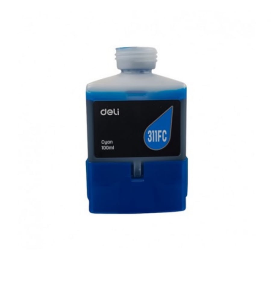 Deli Ink Bottle 311FC Cyan