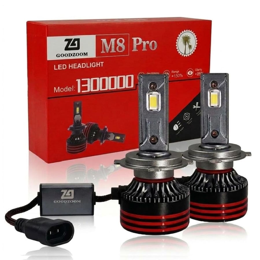 طقم ليد H11 ابيض 140 وات 6500K درجه اللون GOODZOOM
