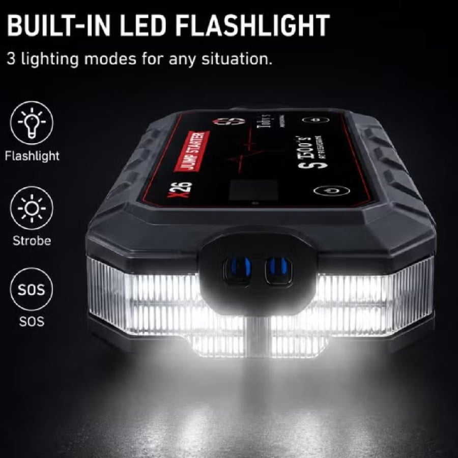 شاحن بطاريه متنقل للسياره باوربانك 18000mAh توبيز X26