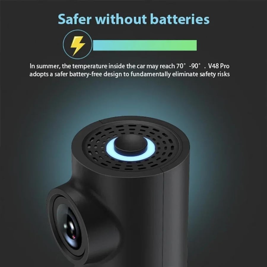 كاميرا سيارة داش كام (Dash Cam) مخفية بدقة 4K Ultra HD مع واي فاي وتحكم عبر الجوال | زينة كار