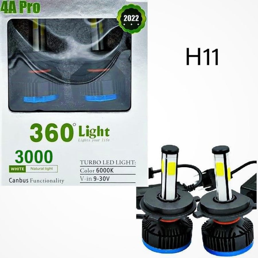طقم ليد 360 / H4 / لون 6000K
