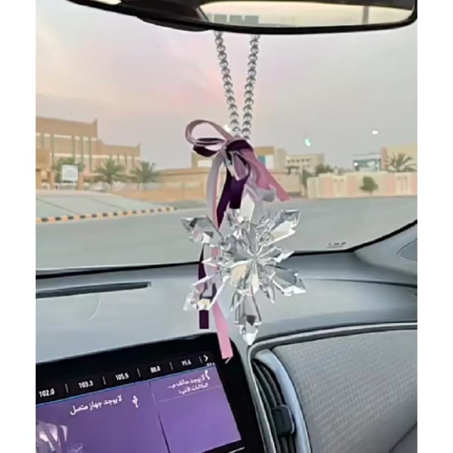 تعليقه نجمه دبل كريستال زجاجي كبير