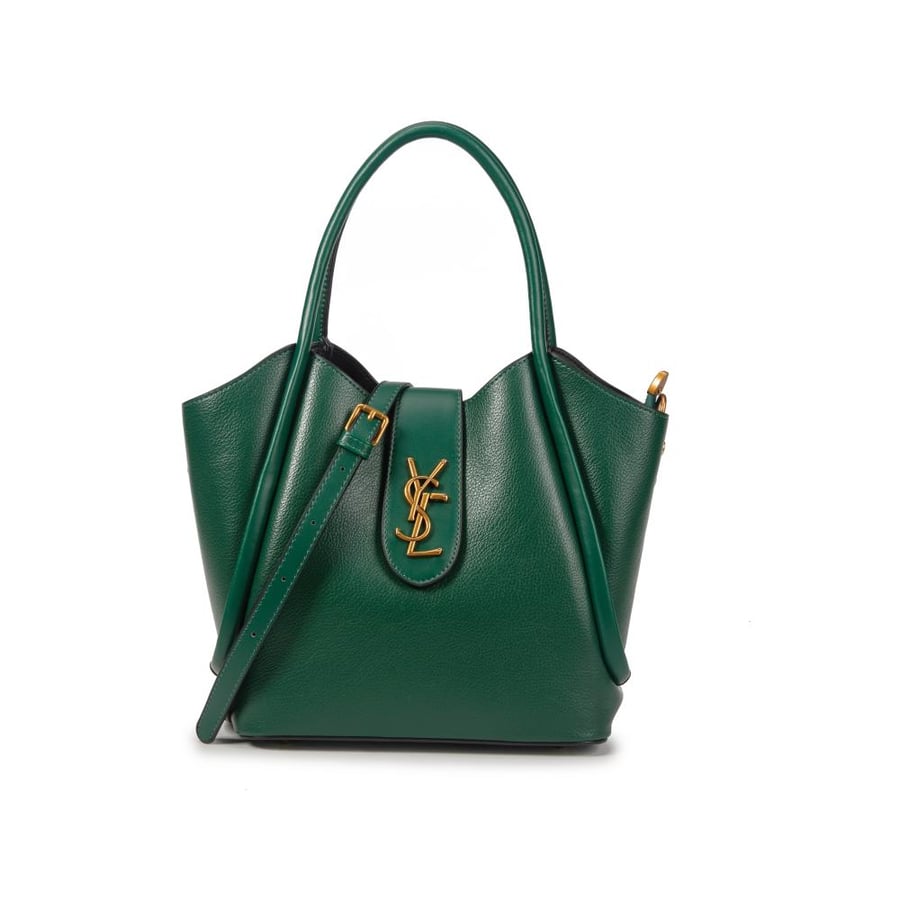 Women's leather hand bag - green