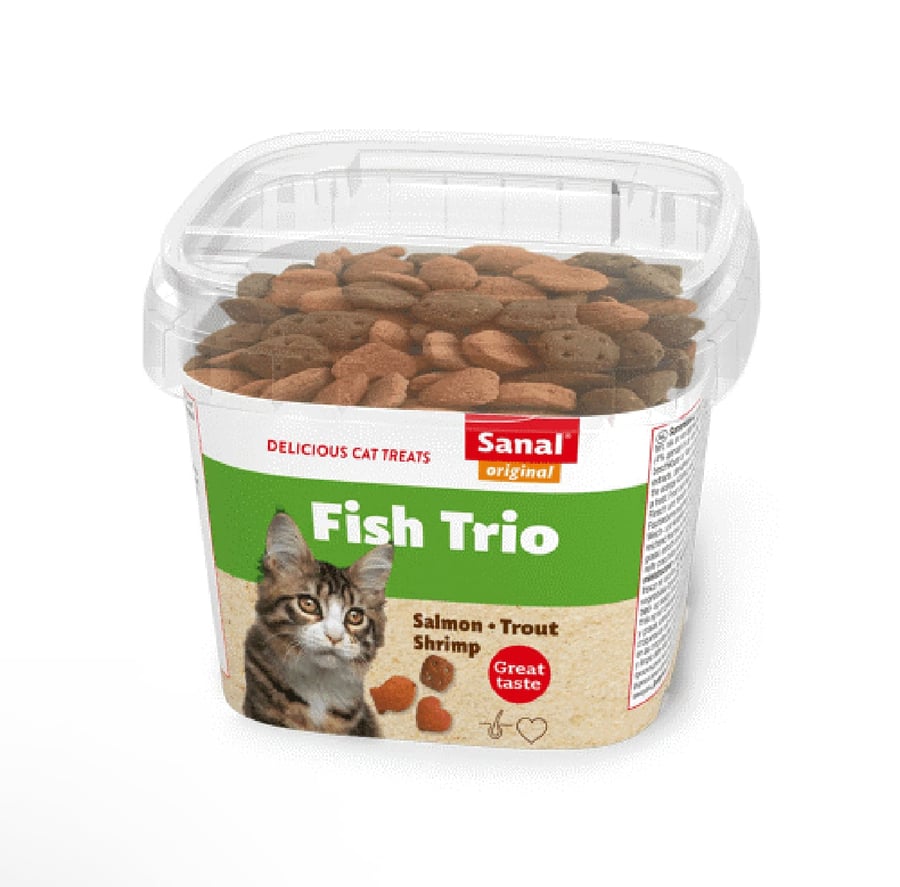 سنال - مكافآت الأسماك الثلاثية للقطط (salmon,trout,shrimp)