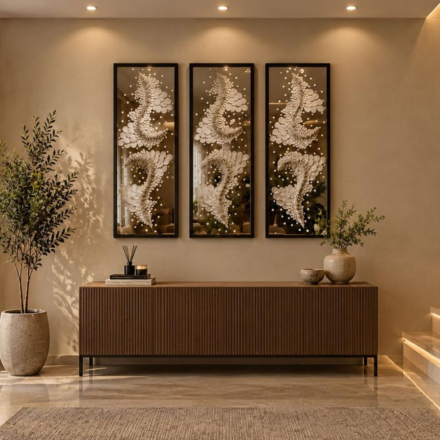 مرايا متعددة بلمسات ابداعية-تصميم مودرن