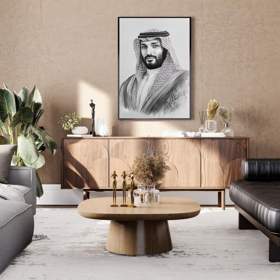 لوحة جدارية فنية-سمو الامير محمد بن سلمان-ولي العهد