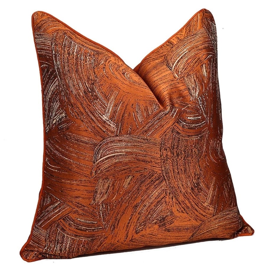 Modern orange pillow cover