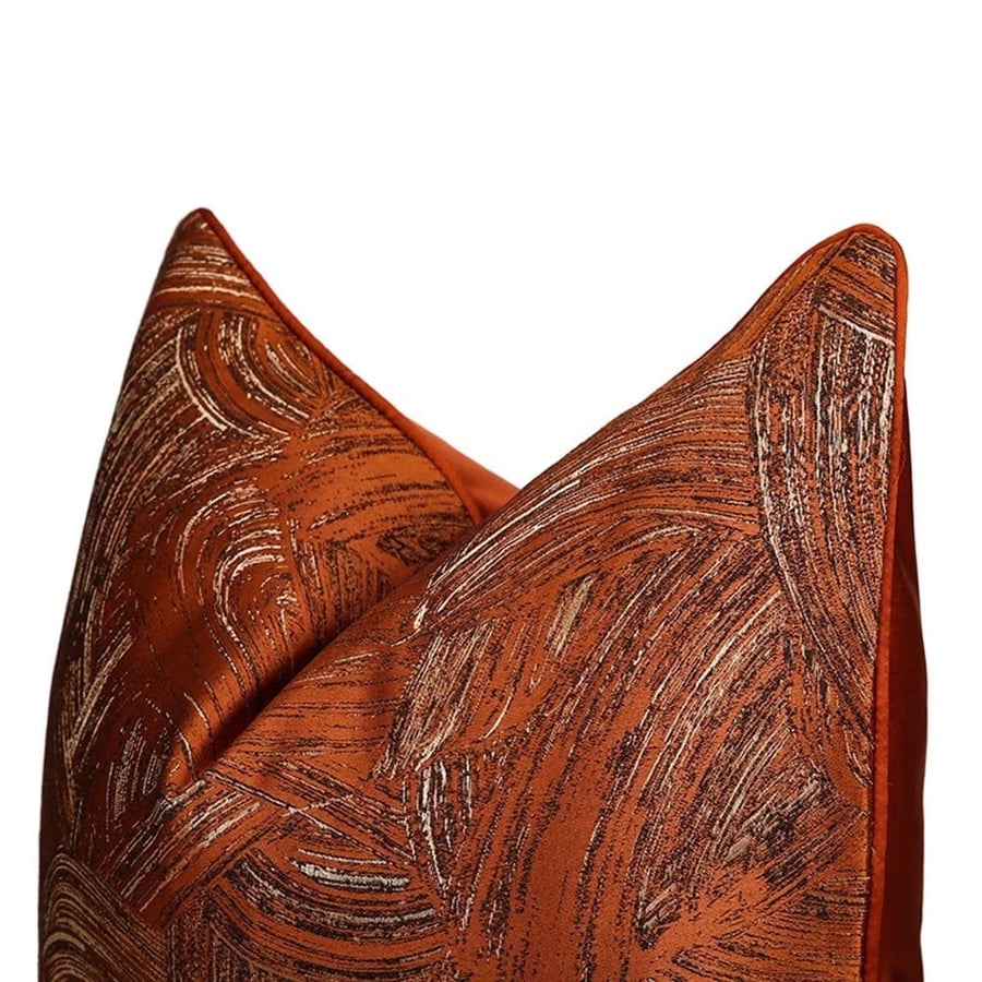 Modern orange pillow cover