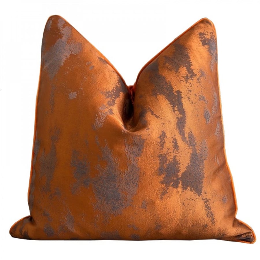 Modern orange pillow cover