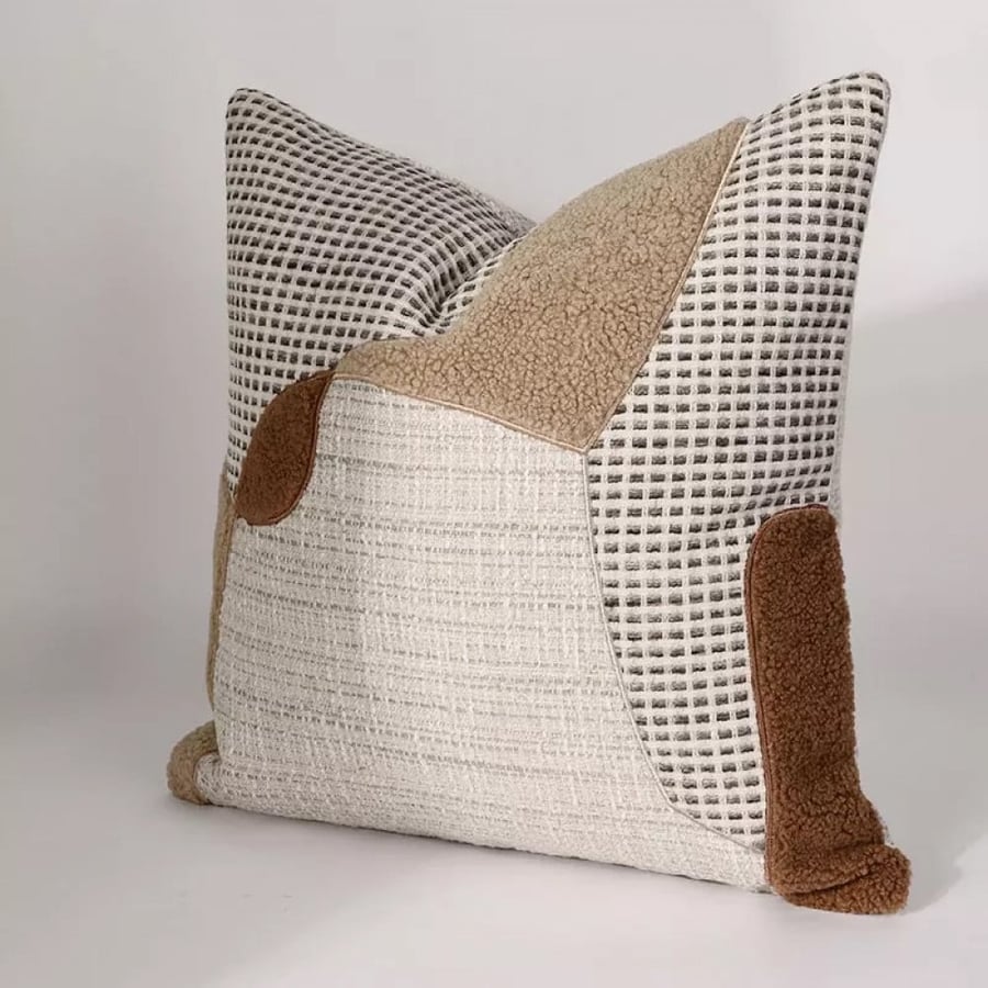 Modern distinctive pillow cover in beige